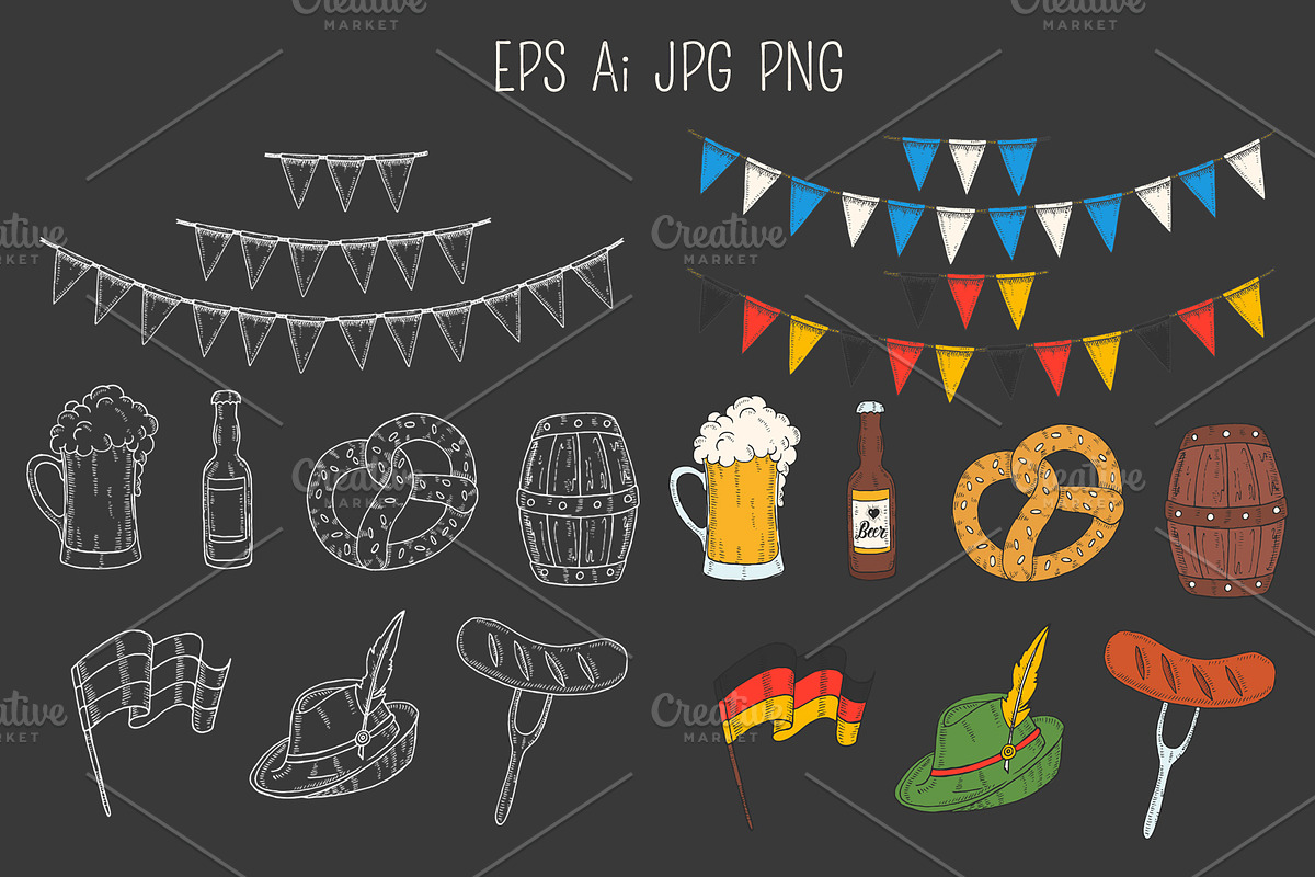 Oktoberfest Icons Set, an Object Graphic by Tabiti (Photo 2 of 3)