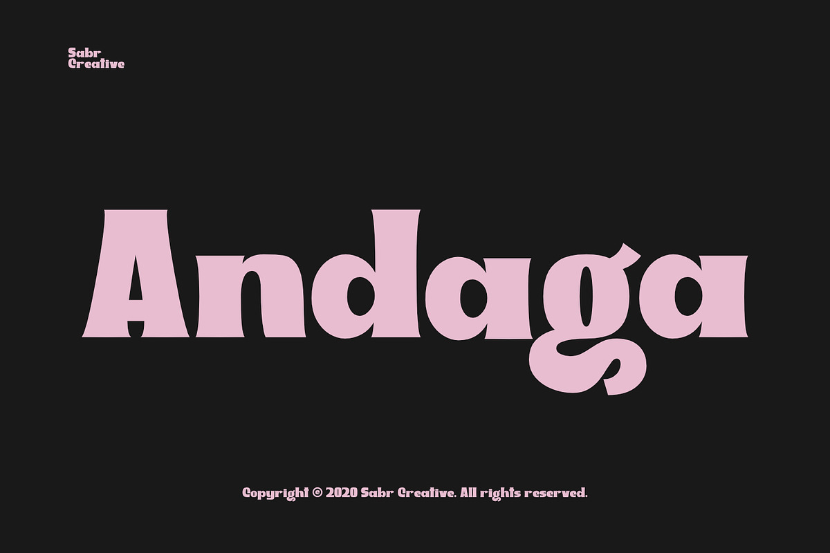 Andaga, a Sans Serif Font by sabrcreative (Photo 1 of 7)