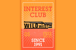 Color Vintage Wild West Banner