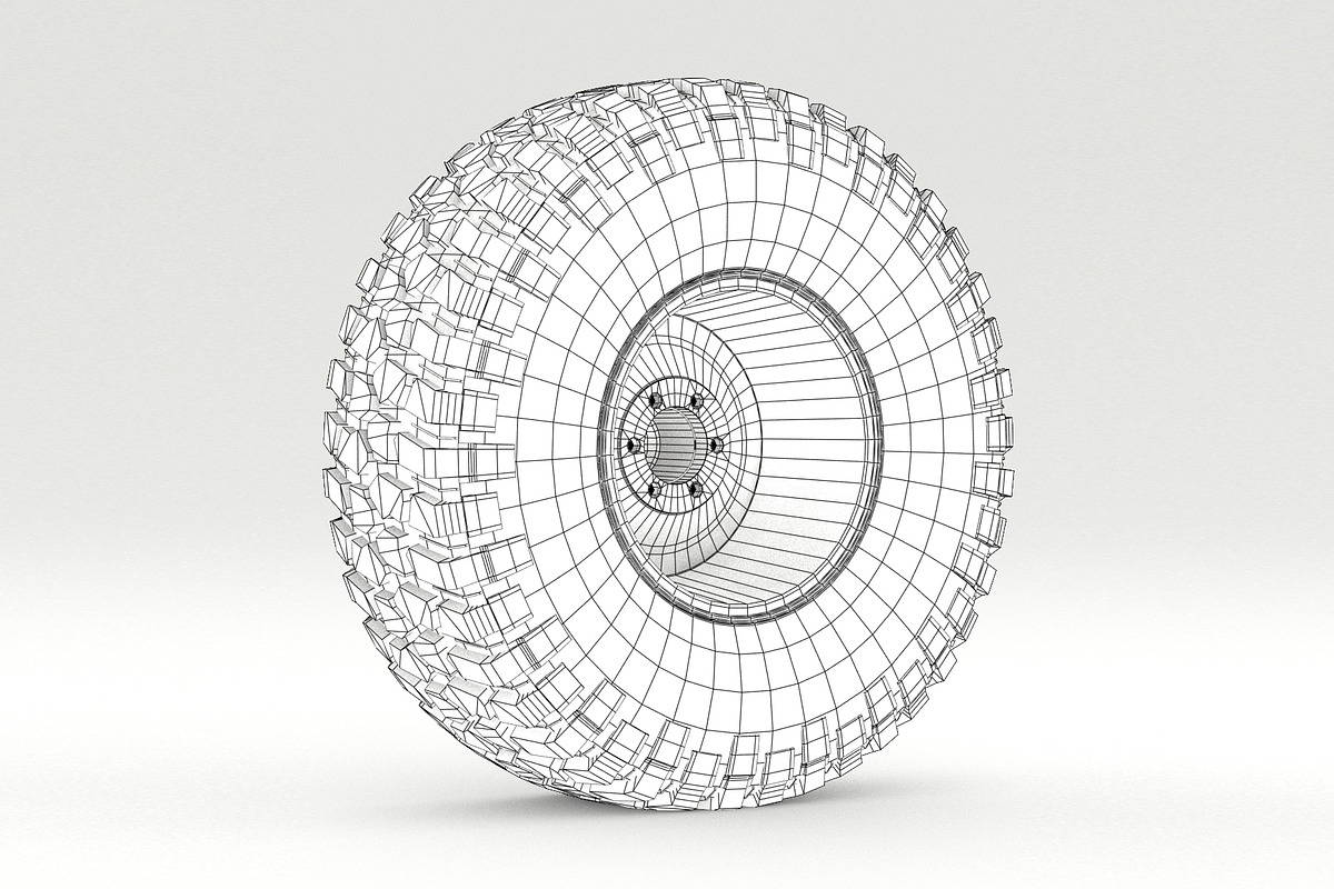 OFF ROAD WHEEL AND TIRE 6, a Cars & Vehicle 3D Model by NNAVAS 3D (Photo 11 of 12)