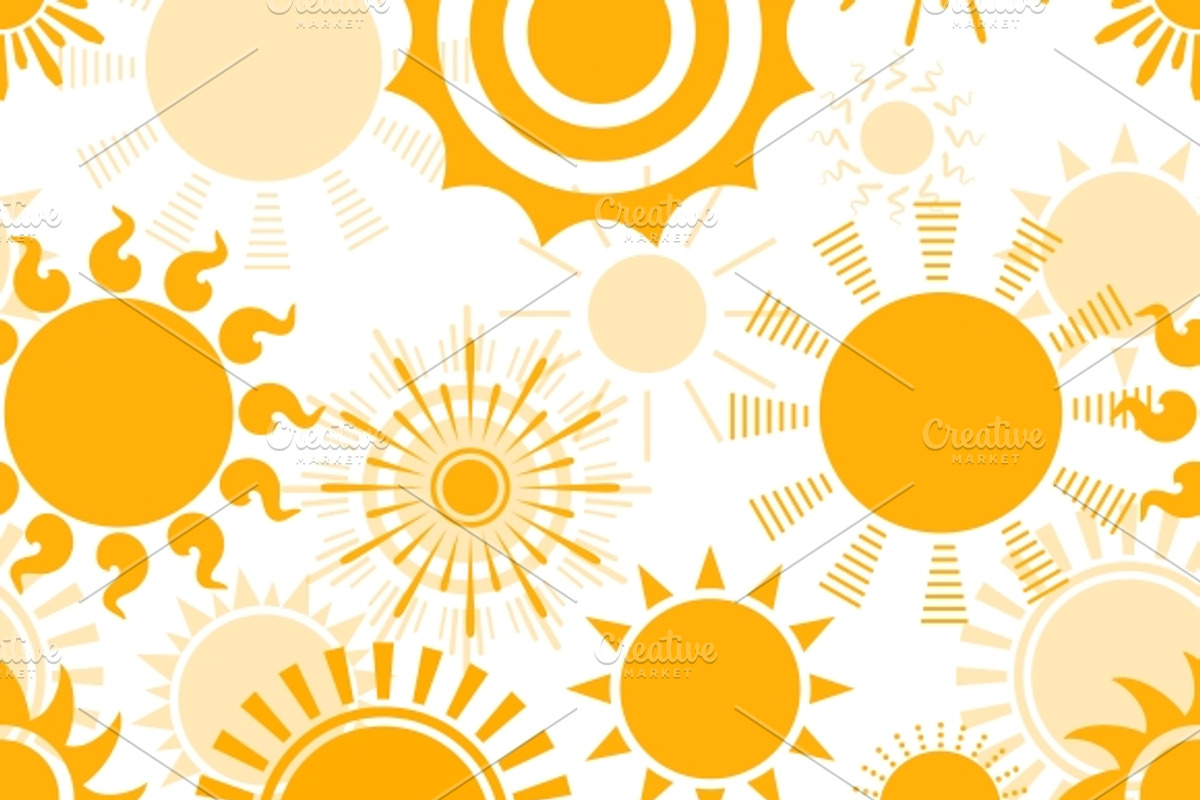 Sunny seamless pattern