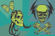 SKULLS and WINGS, an Object Graphic by SteveKnerem (Thumbnail 2 of 2)