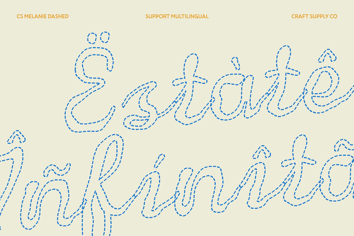 CS Melanie Dashed, a Script Font by Craft Supply Co. (Photo 7 of 8)