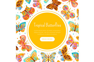 Beautiful Butterflies Banner