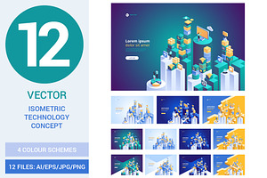 Isometric technology concept