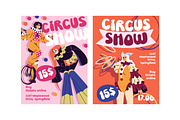 Clowns set, circus show posters, a Person Illustration by PaperTrident (Thumbnail 11 of 12)