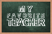 Teacher - Chalk Writing Font Types, a Font by KiddoGlyphs Studio (Thumbnail 1 of 4)