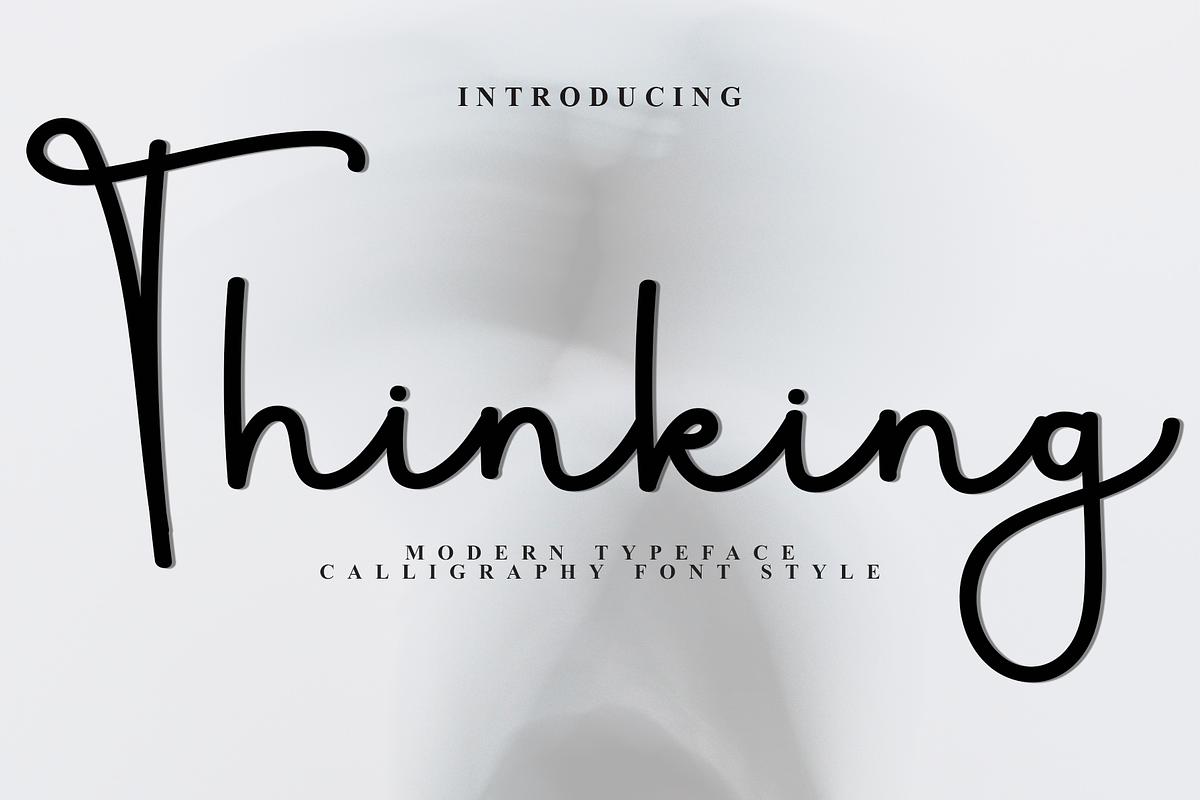 Thinking, a Handwritten Font by InermediaSTUDIO (Photo 1 of 8)