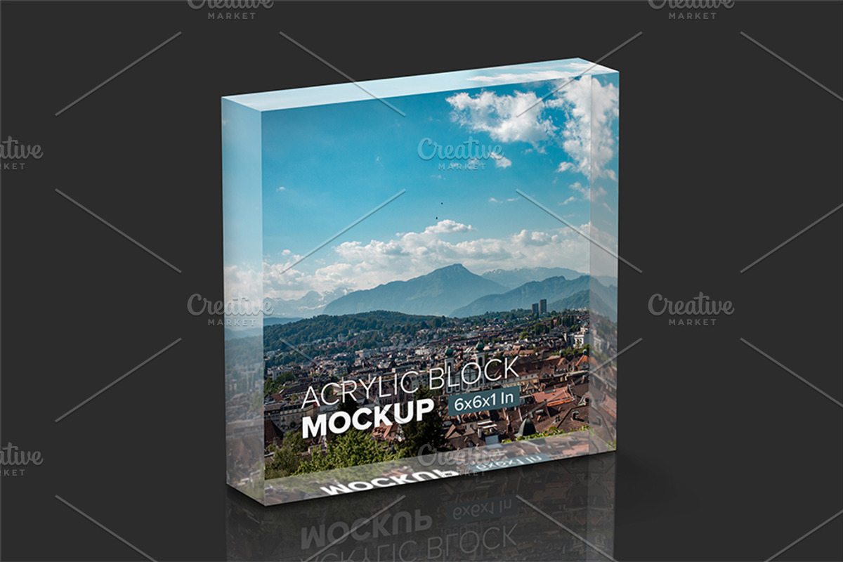 Square Acrylic Block Mockup, a Merchandise Mockup by Mockups by Carlos Viloria (Photo 4 of 5)