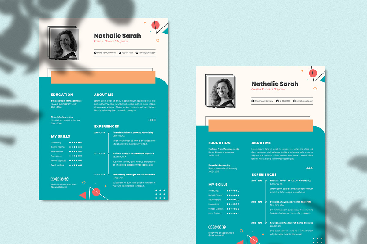 Creative Planner CV Resume, a Resume Template by Rahardi Creative