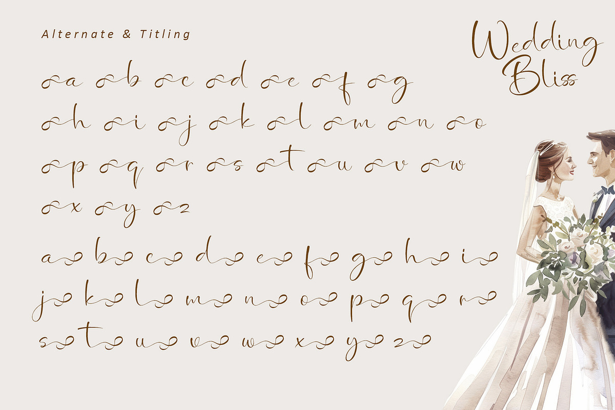 Wedding Bliss - Romantic Handwritten, a Handwritten Font by Letterara (Photo 10 of 12)