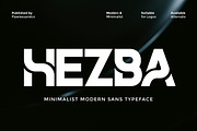 Hezba - Modern Sans Serif Font, a Sans Serif Font by Flawless And Co (Thumbnail 1 of 10)