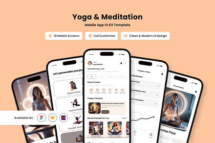 Serivana - Yoga App Design Template