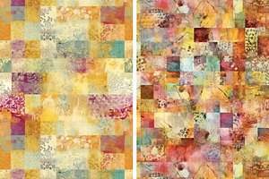 Patchwork Seamless Patterns Grunge