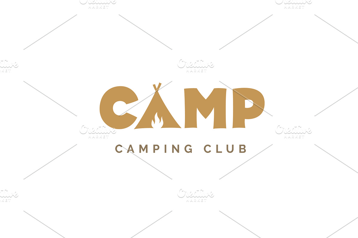 Camp vector sign, a Branding & Logo Template by Zagach Letters