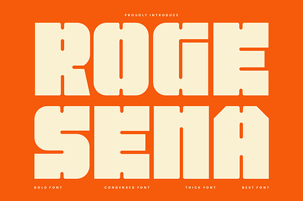 Roge Sena - Bold Sans Font, a Sans Serif Font by QR Design Studio