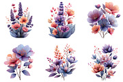 Whimsical Lavender Pink Flowers PNG, an Illustration by CraftArtStudio (Thumbnail 5 of 6)