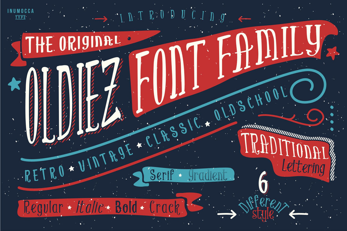 Oldiez Font Family + bonus
