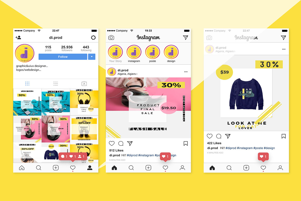 Instagram salesman post bundle 2020, a Social Media Template by designbydi (Photo 3 of 8)