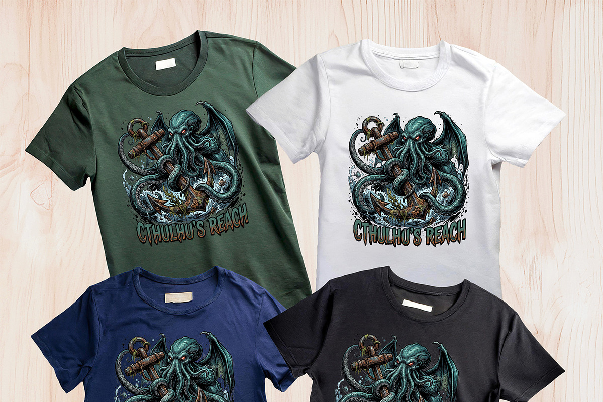 Cthulhu Sea Monster Clipart., an Animal Illustration by yod67 (Photo 3 of 6)