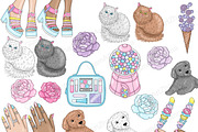 Sweet Girl Clipart, an Object Illustration by GlamArtZhanna (Thumbnail 3 of 3)