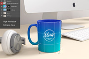 Coffee Mug Mockup on Workspace, a Cups & Container Mockup by Designrepos (Thumbnail 4 of 4)