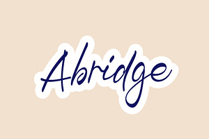 Abridge - Handwritten Font