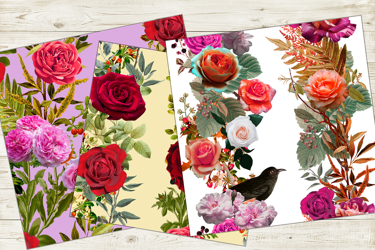 Roses seamless paper, a Pattern Graphic by NastiaDesignsPrints (Photo 7 of 10)