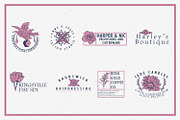 Vintage Flower Logos + extras, a Templates & Theme by Justin Achammer (Thumbnail 4 of 10)
