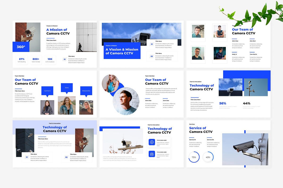 Modern Blue CCTV Presentation, a Presentation Template by Eklip Studio (Photo 4 of 6)