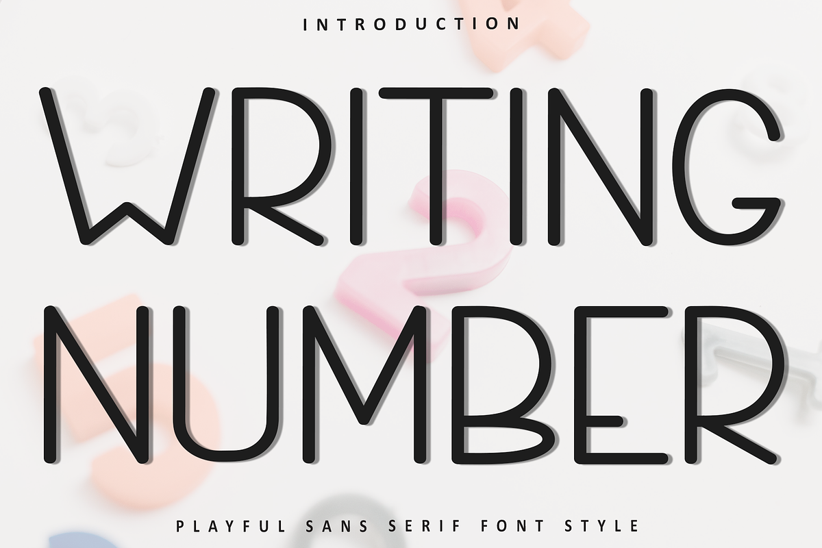 Writing Number, a Handwritten Font by InermediaSTUDIO (Photo 1 of 8)