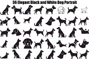 Dog Portrait Silhouette Bundle, an Illustration by jahid234 (Thumbnail 1 of 37)
