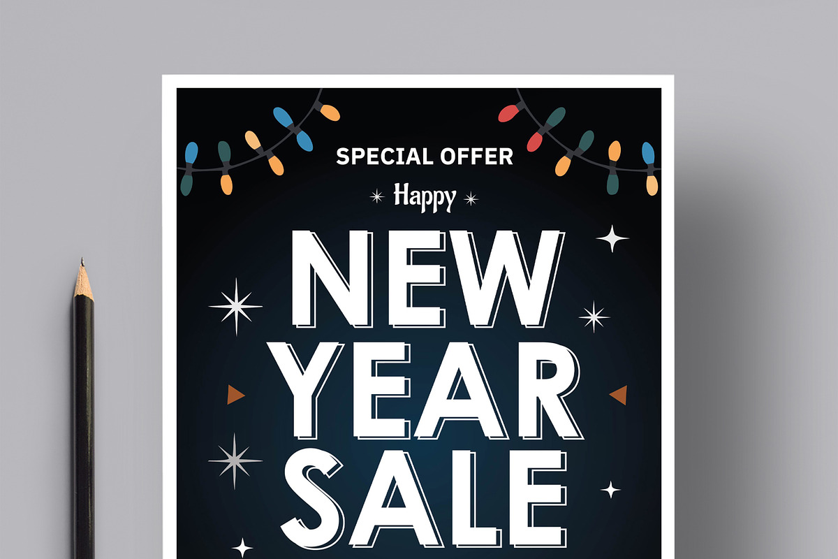Christmas And New Year Sale Flyer preview 4