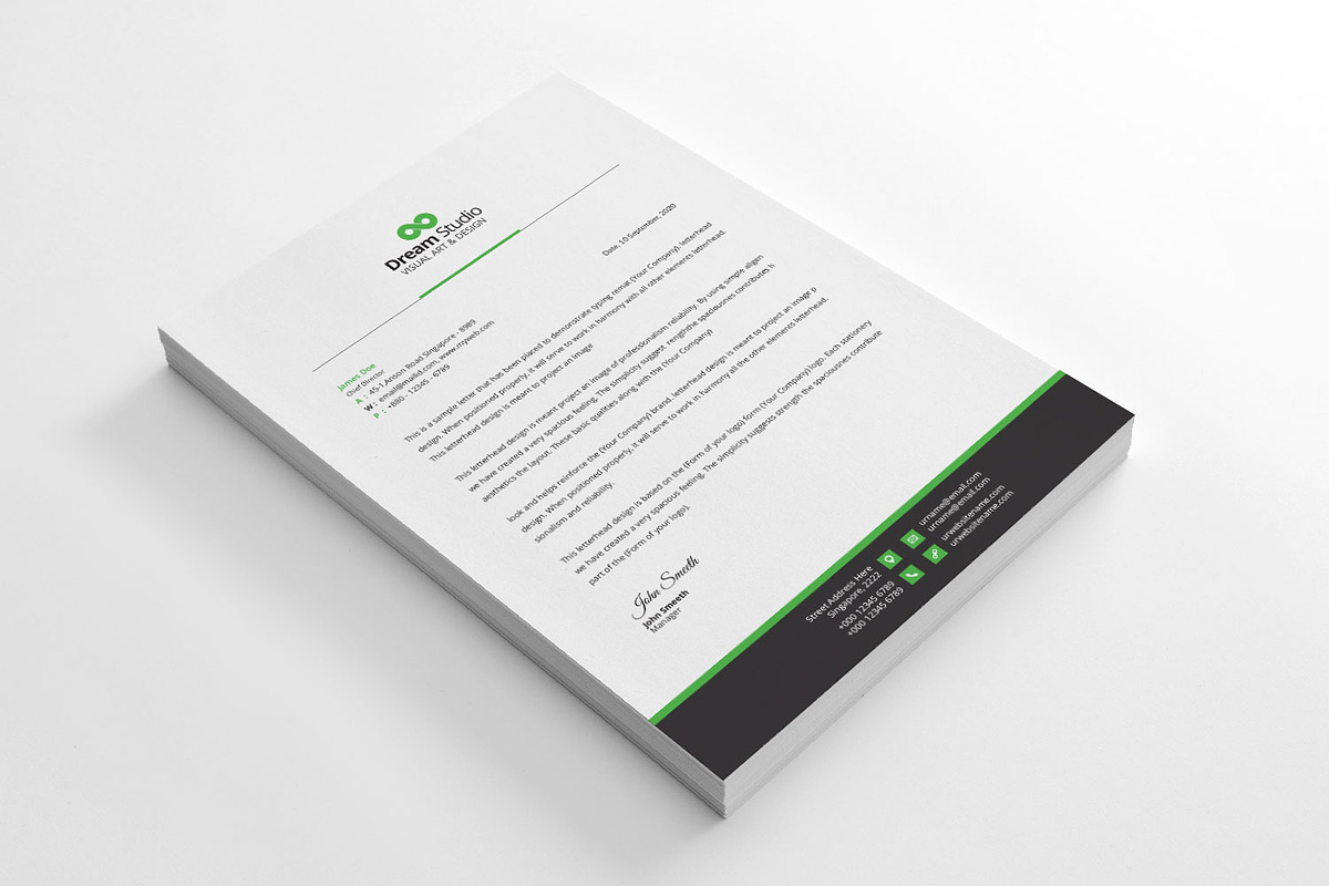 Letterhead, a Stationery Template by DreamStudio-eg (Photo 2 of 5)