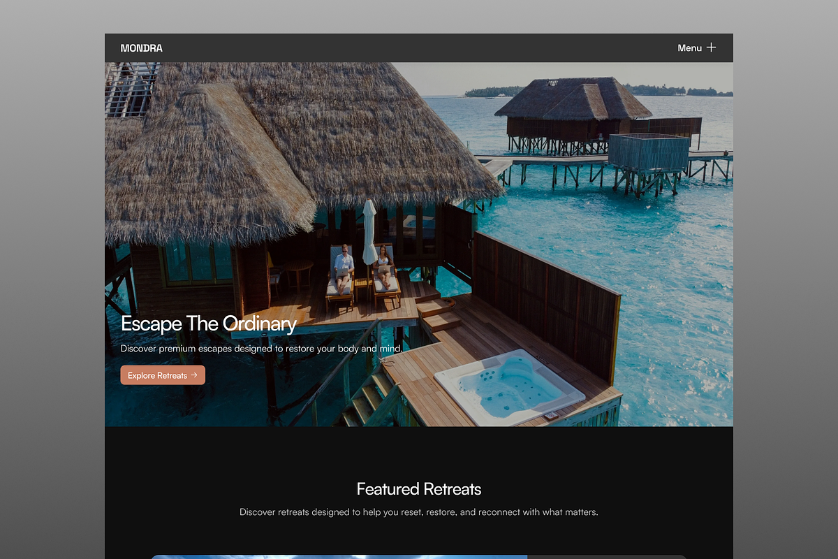 Mondra - Retreat & Wellness Template