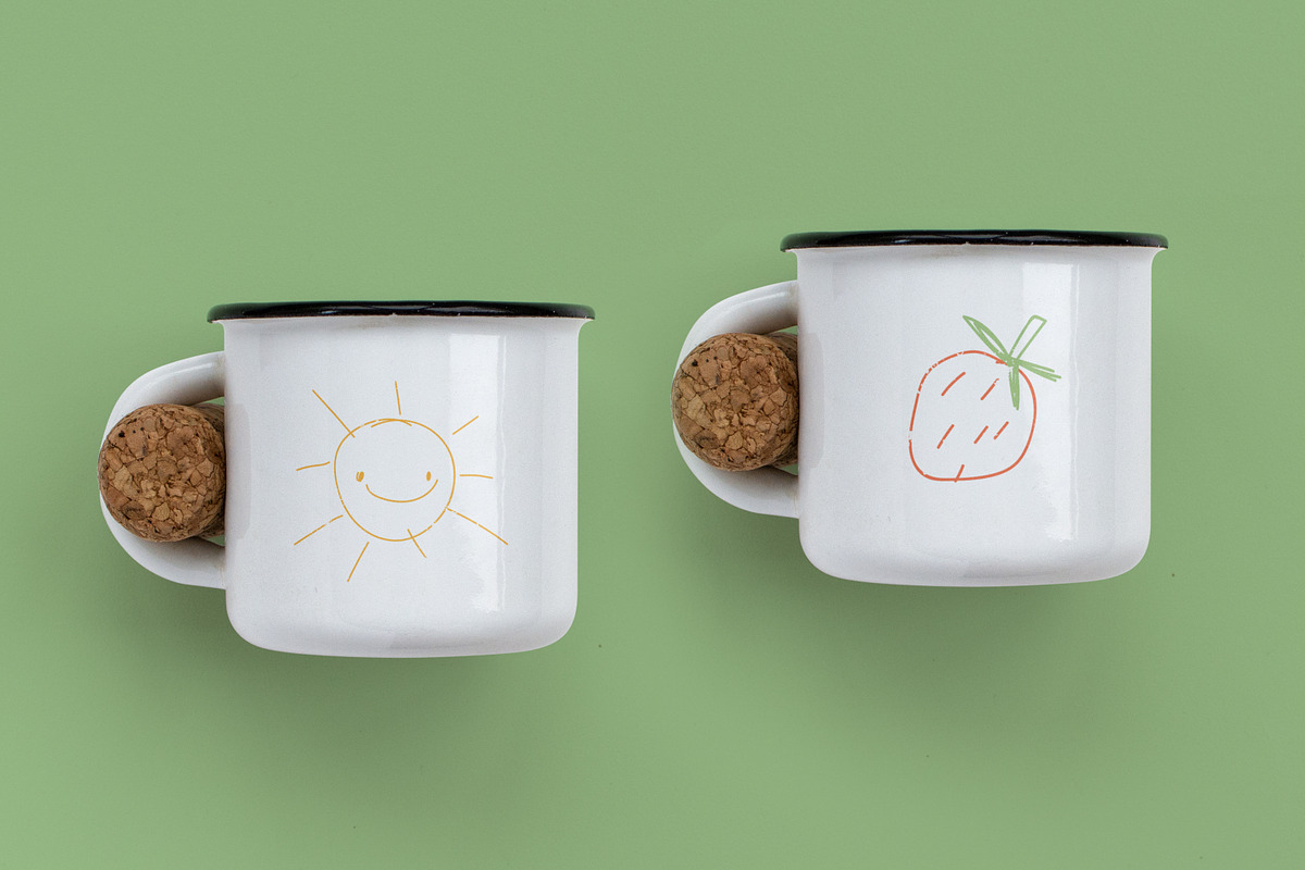 Kids doodle drawings, sketches set, an Object Illustration by Good Studio (Photo 5 of 6)