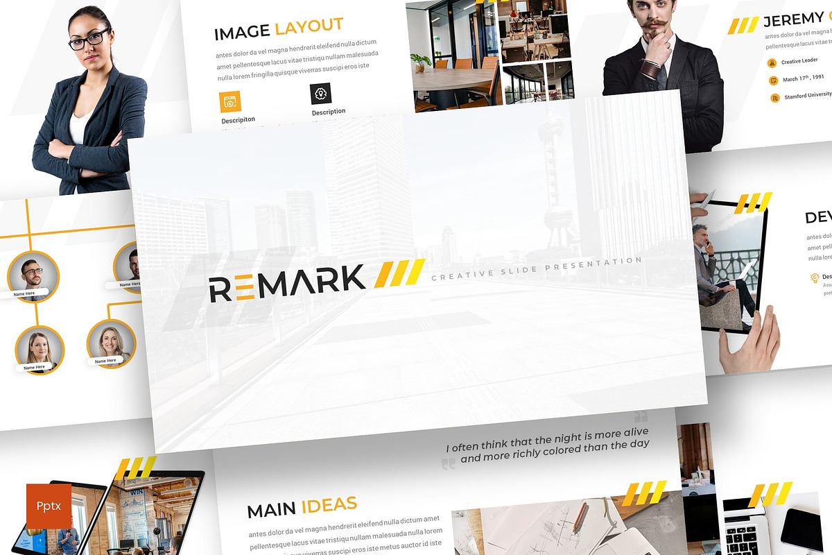 Remark - Powerpoint Template, a Presentation Template by inspirasign
