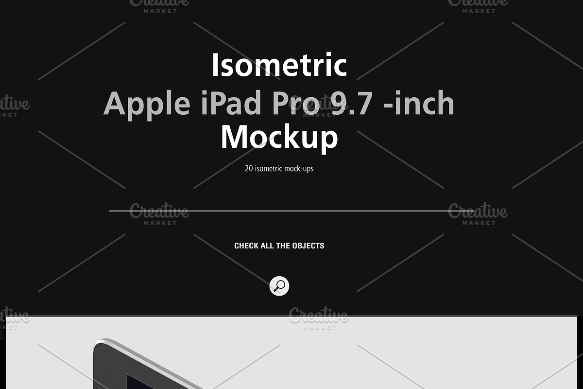 Isometric Apple iPad Pro 9.7 Mock-up, an iPhone Mockup by IsometricWorld (Photo 10 of 12)