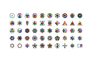 50 Sacred Geometry Icons, an Outline Icon by Side Project (Thumbnail 2 of 9)