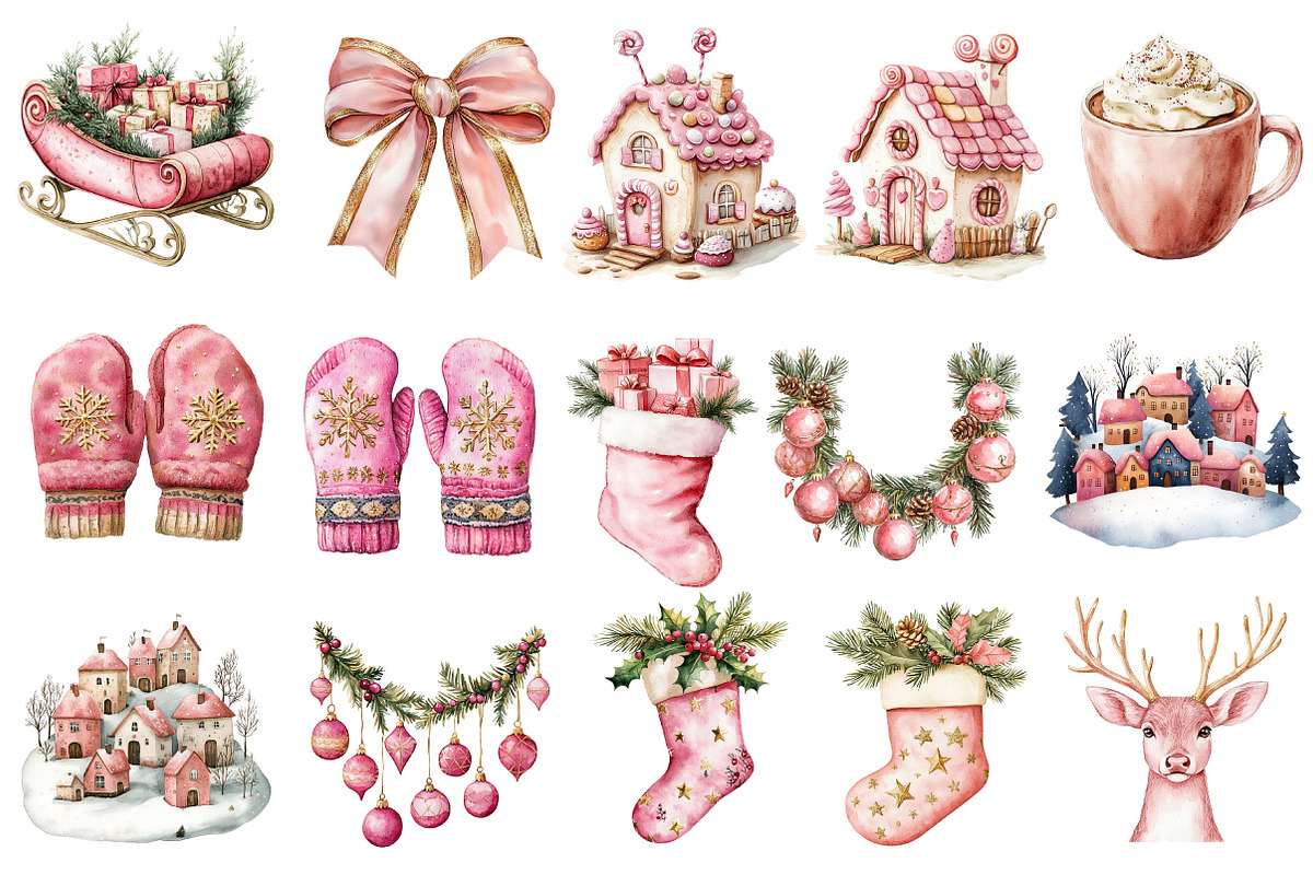 Holiday Christmas Clipart, an Illustration by Designworld (Photo 2 of 6)