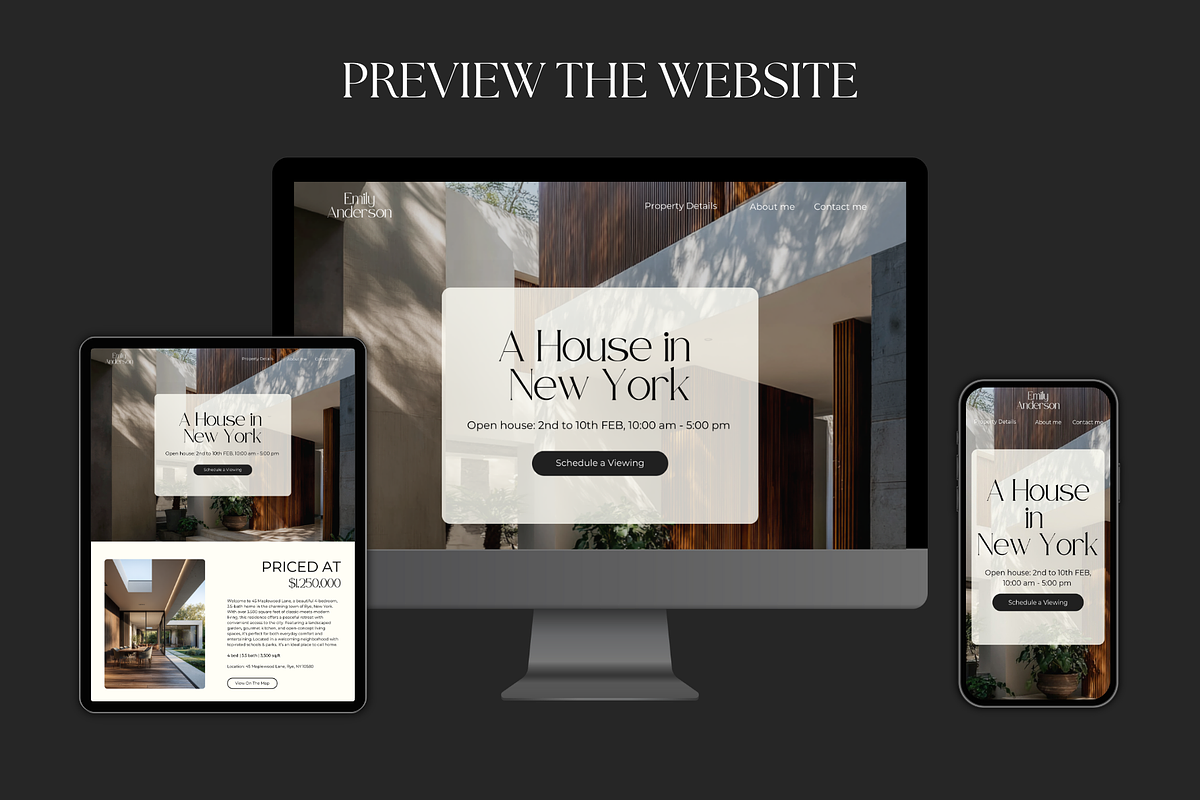 Property Listing Canva Website, an App Template by Meraki Templates (Photo 5 of 8)