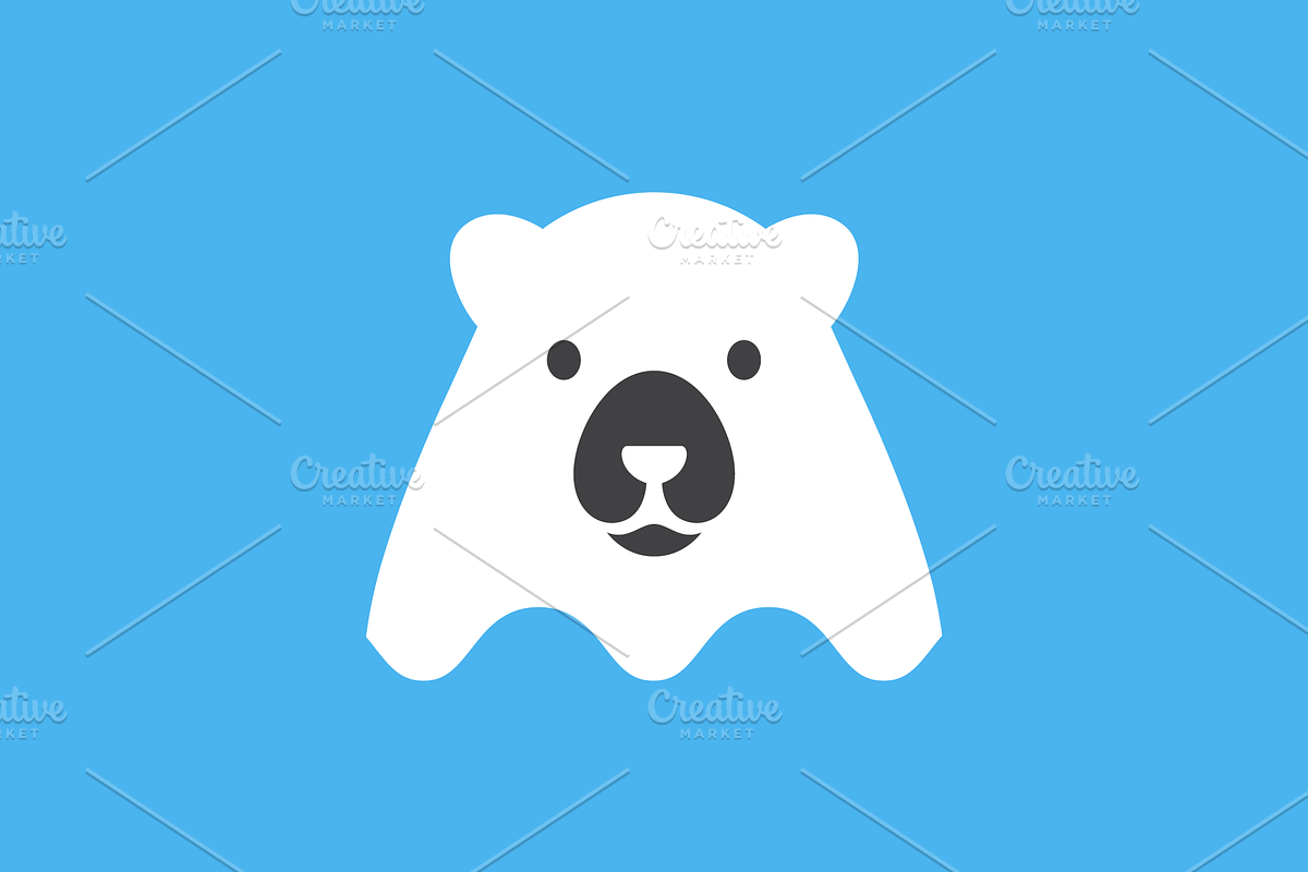 polar bear cute mascot modern logo, a Branding & Logo Template by devastd