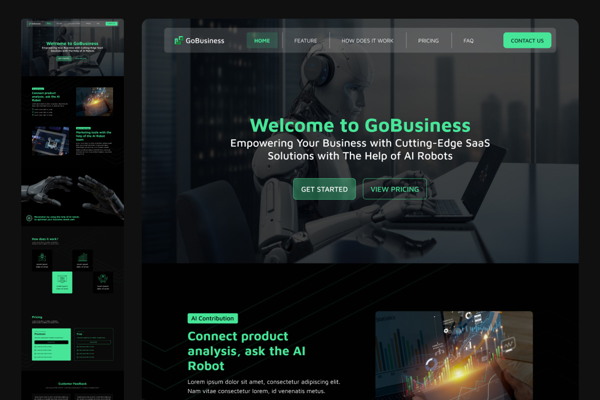 Startup Business Landing Page, a Landing Page Template by UICreative (Photo 2 of 4)