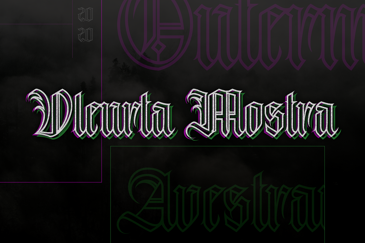 Avestrava Outermost, a Blackletter Font by ilhamtaro (Photo 4 of 11)