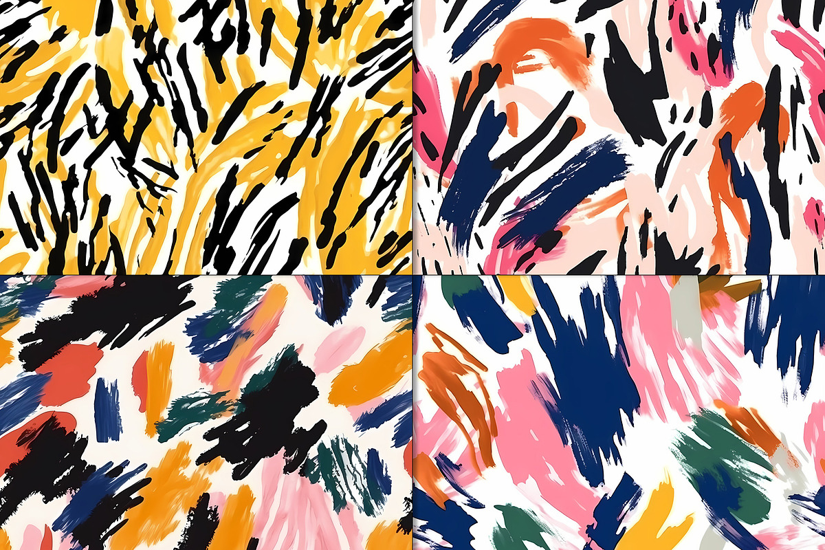 20 Seamless Abstract Brush Strokes, a Pattern Graphic by Nordic Design (Photo 7 of 9)