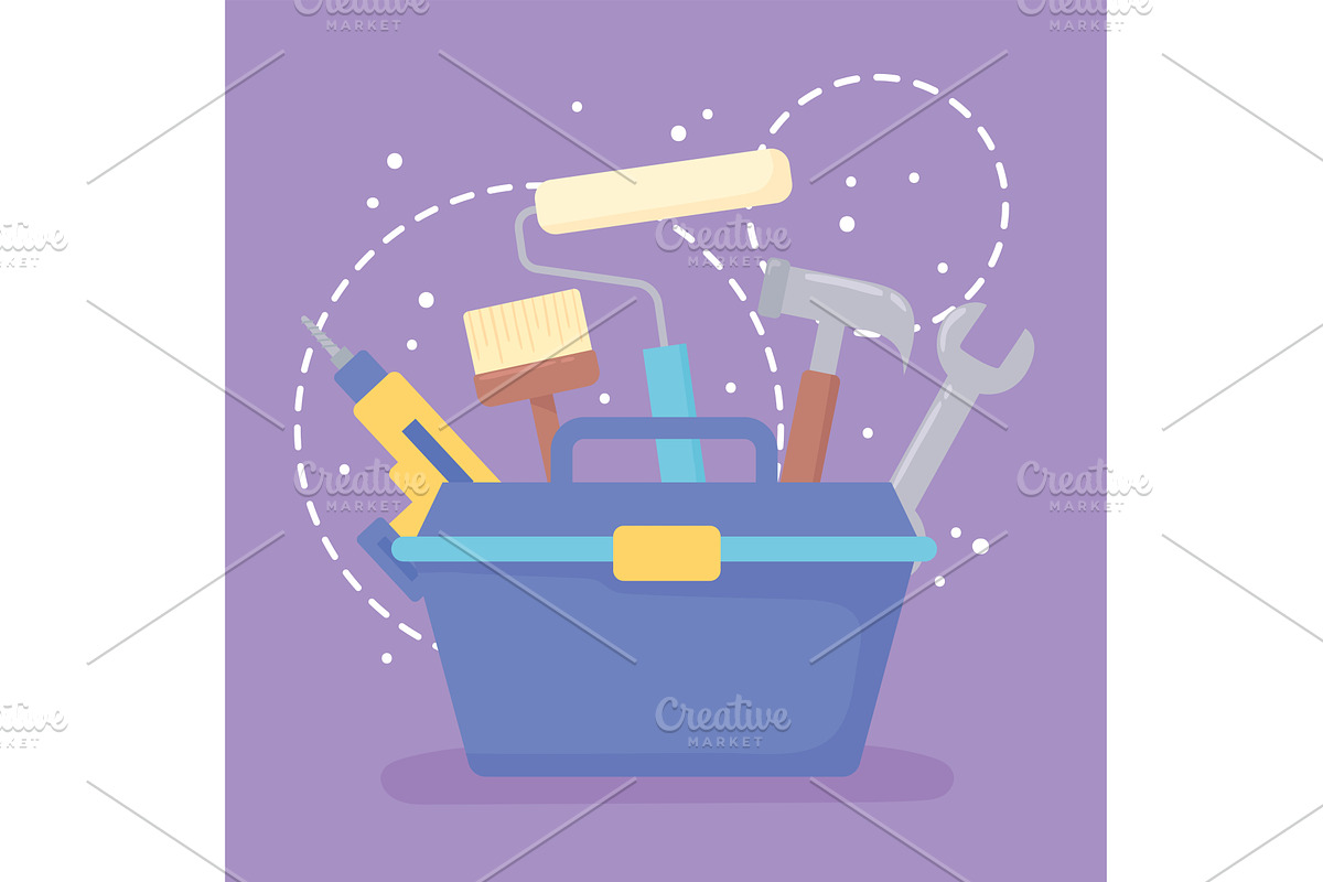 toolbox and tools, an Object Illustration by studiogstock