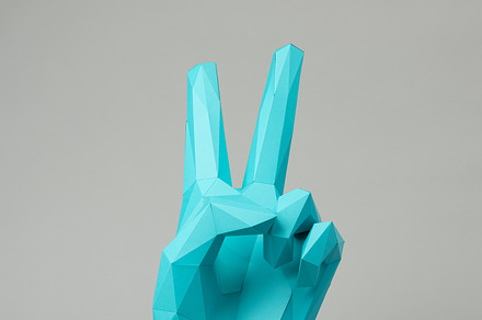 Peace sign 3d papercraft by Sofs