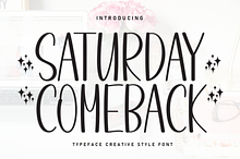 Saturday Comeback | Script Font
