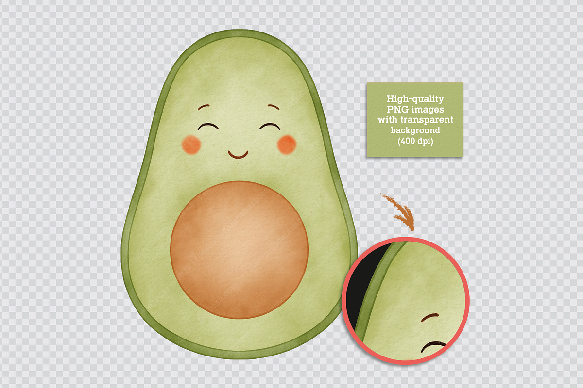 Fruits and Vegetables - Cliparts Set, an Illustration by Estudio Daiane Barbosa (Photo 8 of 10)