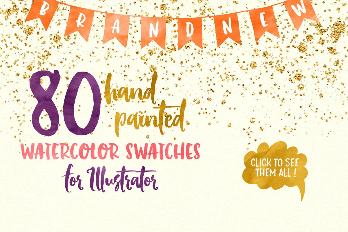 (AI) Watercolor and Metallic Box, a Layer Style Add-On by PeDe Designs (Photo 3 of 9)
